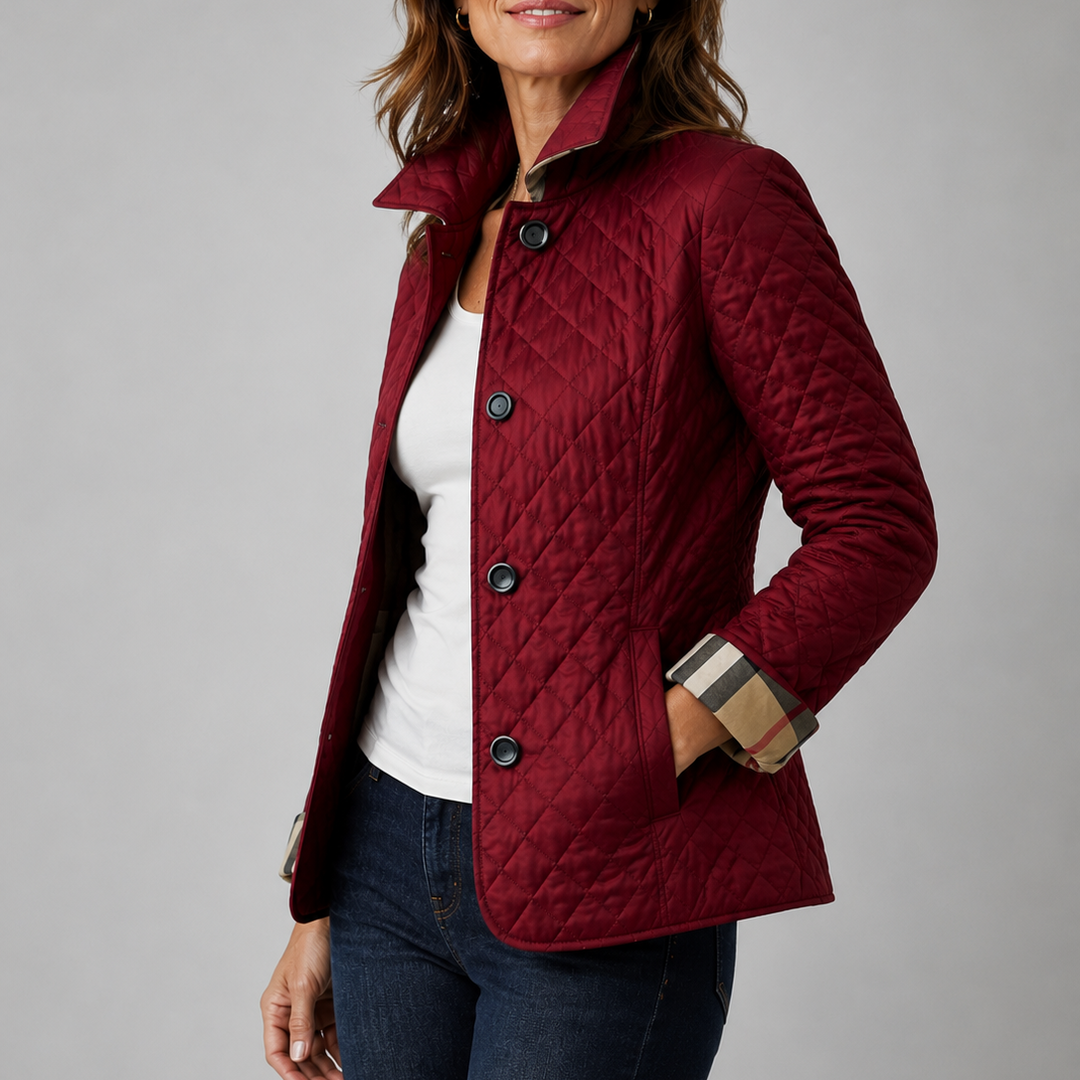 Loredana – veste matelassée légère rouge intense