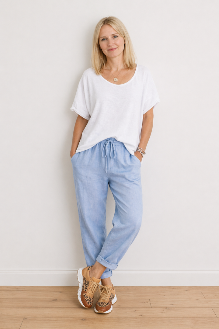 Yanna | Pantalon en lin confortable à coupe ample