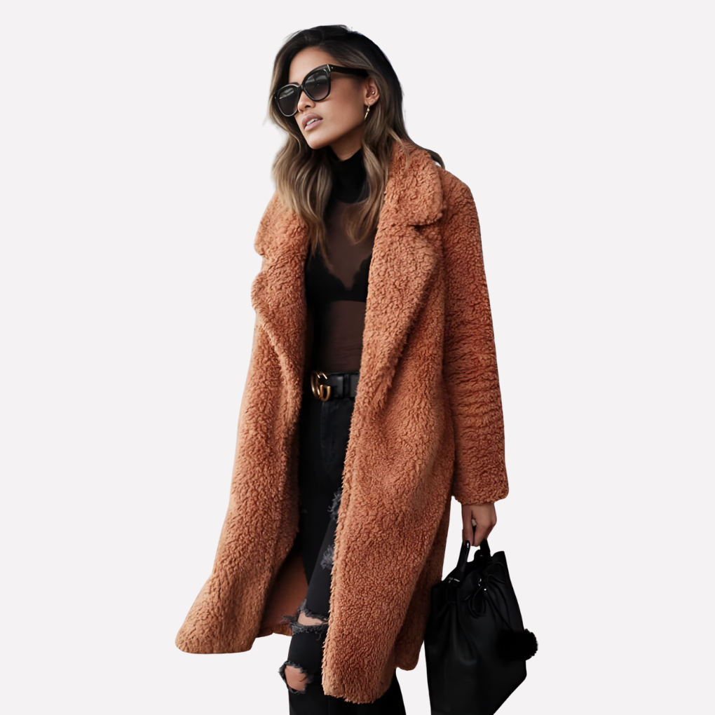 Bella-Jo | Manteau long effet bouclette