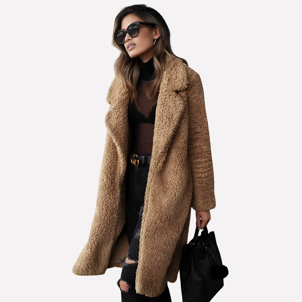 Bella-Jo | Manteau long effet bouclette