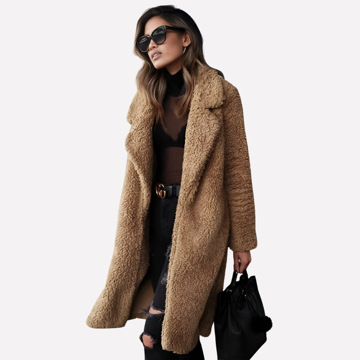 Bella-Jo | Manteau long effet bouclette