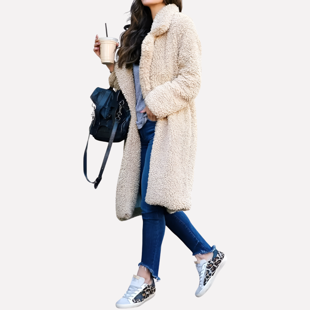Bella-Jo | Manteau long effet bouclette