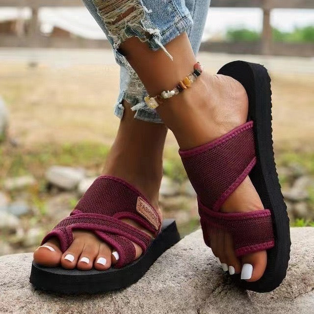 Elsa | Mules en mesh à anneau d'orteil