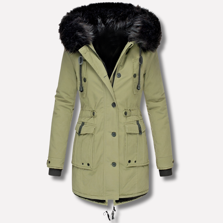 Parka à capuche et poches à rabat