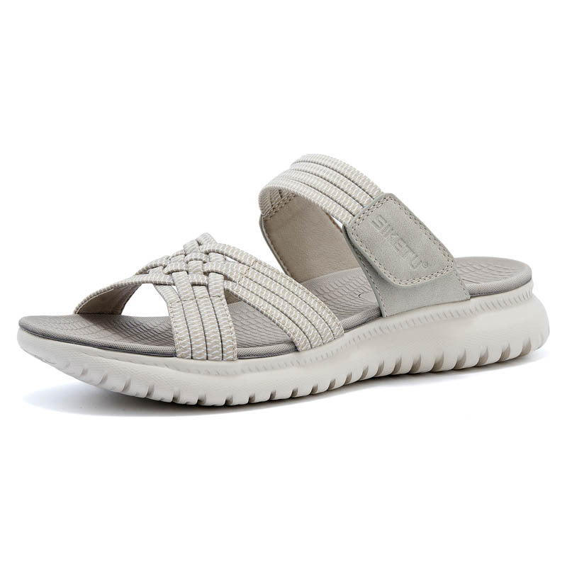 Lina | Mules à brides tressées et scratch