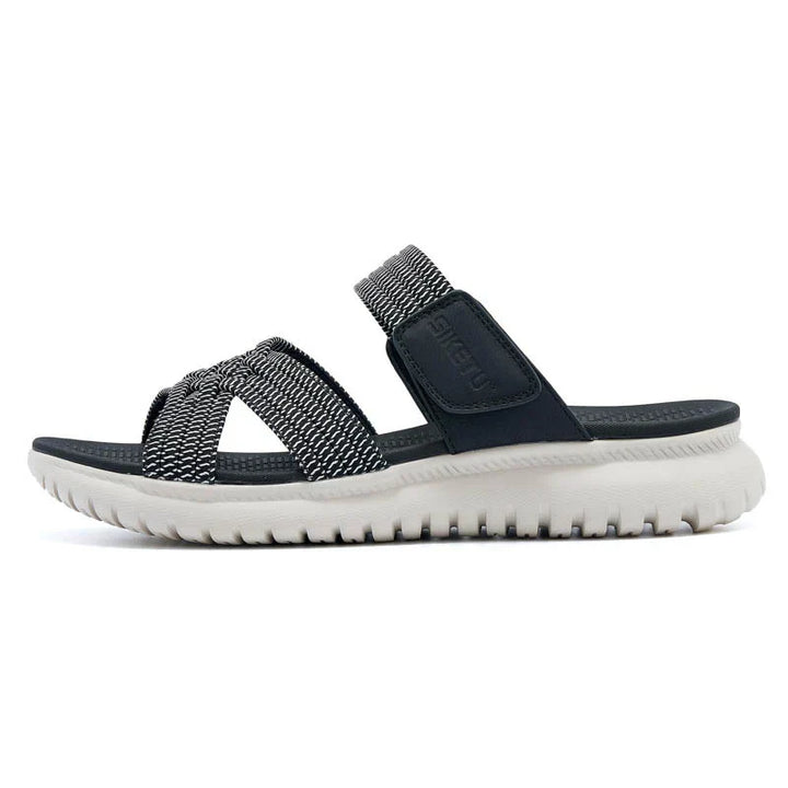 Lina | Mules à brides tressées et scratch