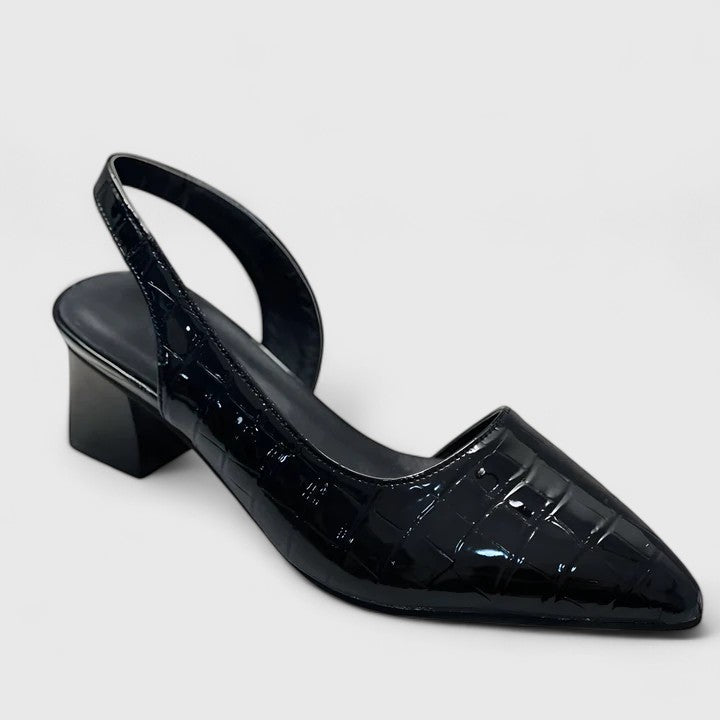 Nóra | Escarpins slingback effet croco