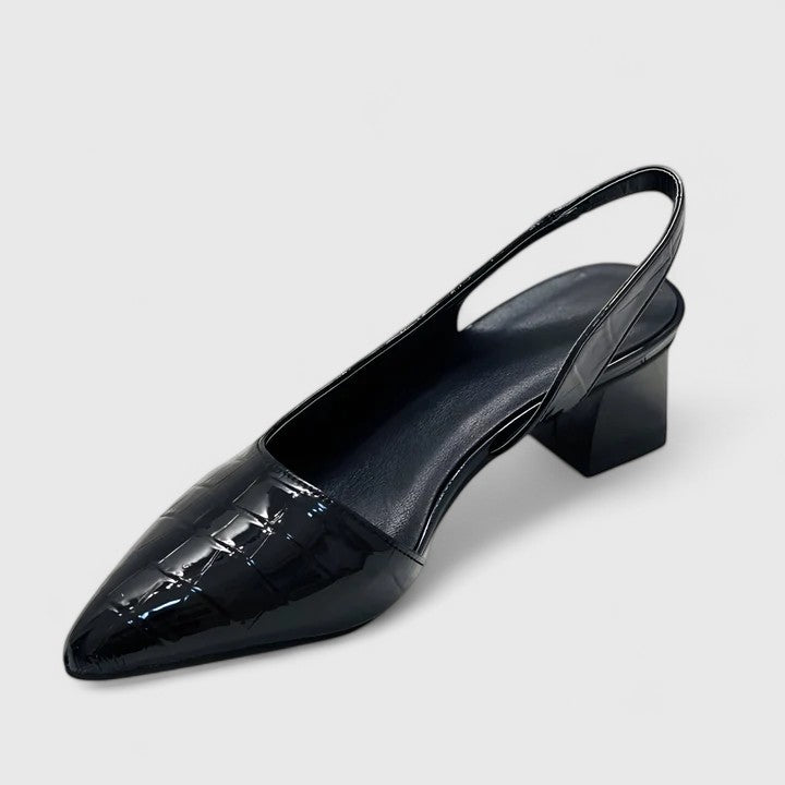 Nóra | Escarpins slingback effet croco