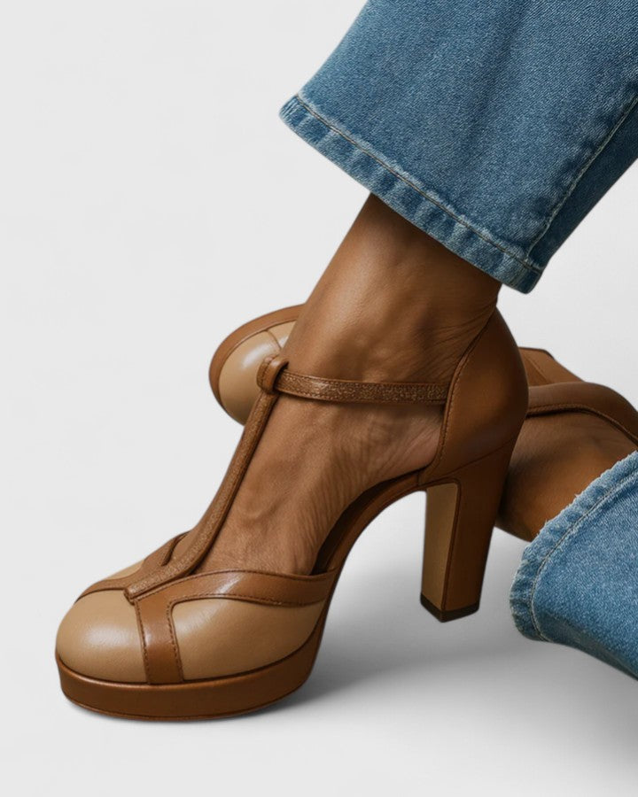 Adrienne | Escarpins à bride en T et plateforme