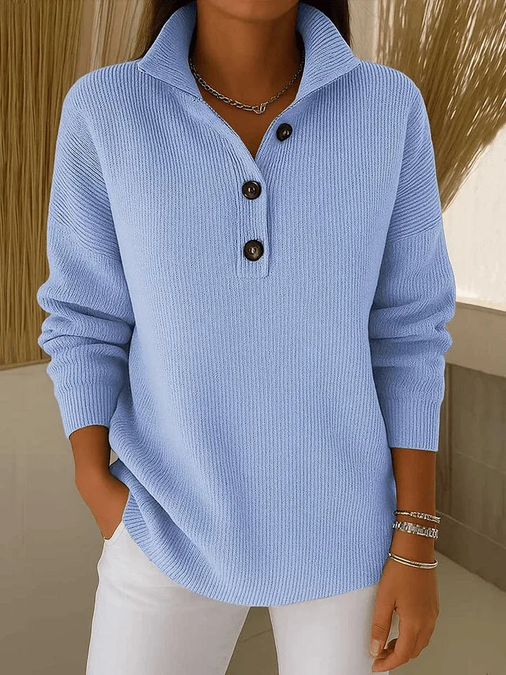 Amalia | Pull polo à col en V