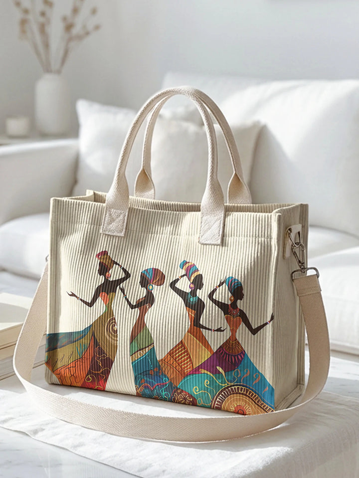 Femmes d’Art | Sac cabas en velours côtelé