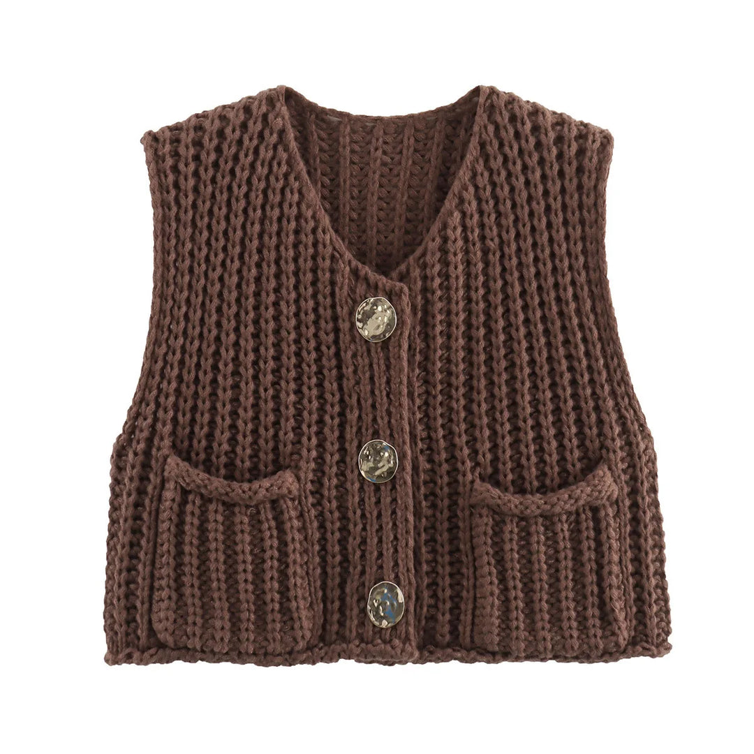 Petra | Gilet en maille avec boutons