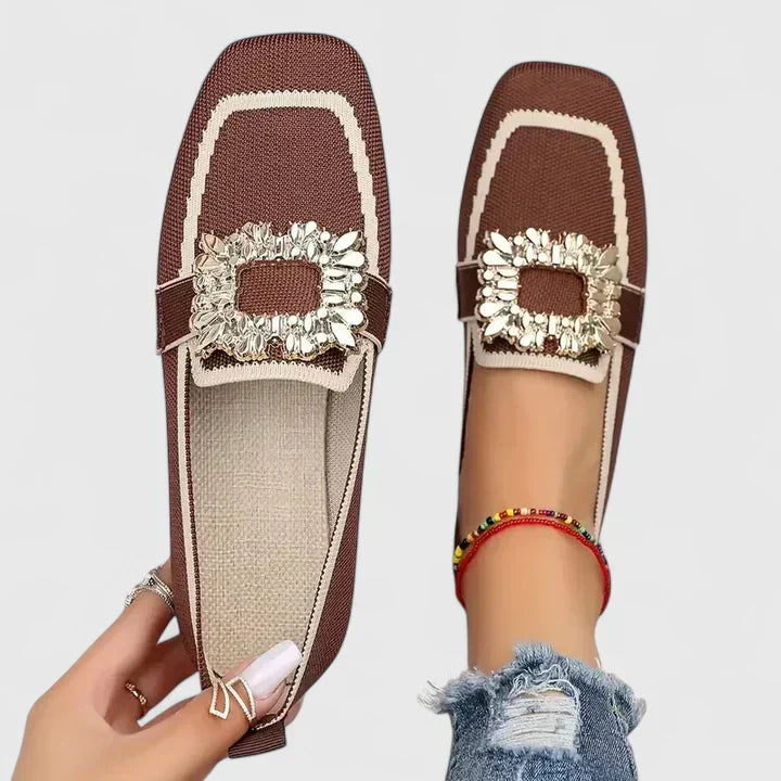 Maylora | Mocassins en maille à boucle bijou