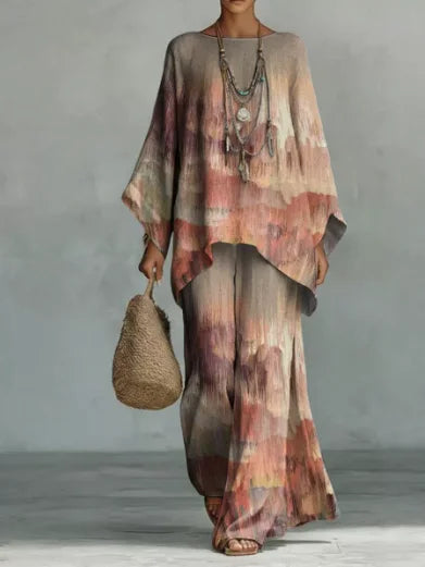 Éléonore | Ensemble pastel à imprimé artistique