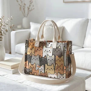 Bande de Chatons | Sac cabas en velours côtelé