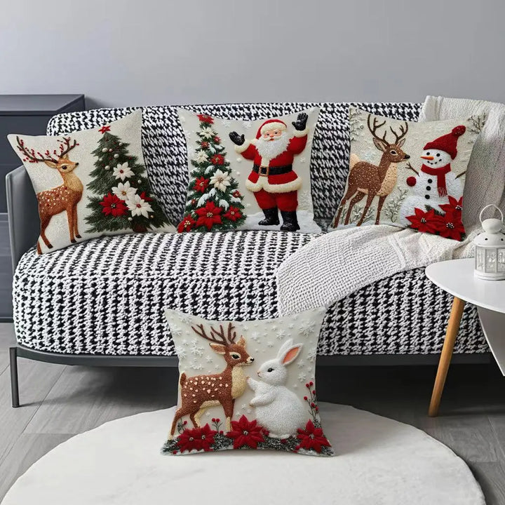 Housse de coussin décorative élégante pour la saison festive et comme cadeau