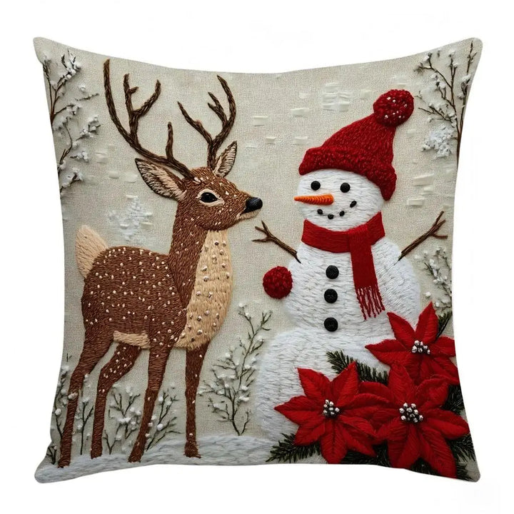 Housse de coussin décorative élégante pour la saison festive et comme cadeau