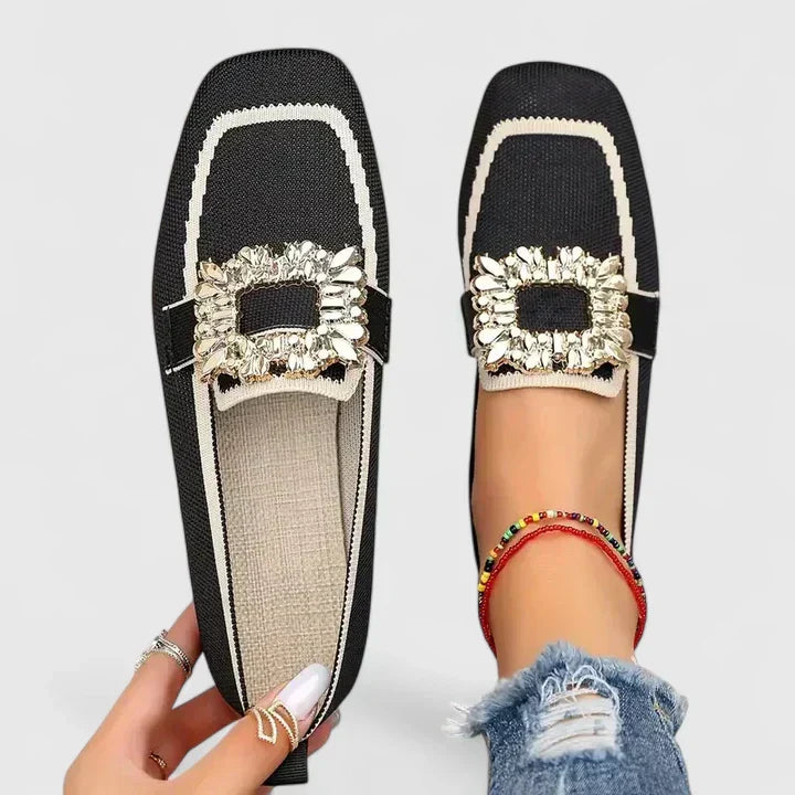 Maylora | Mocassins en maille à boucle bijou