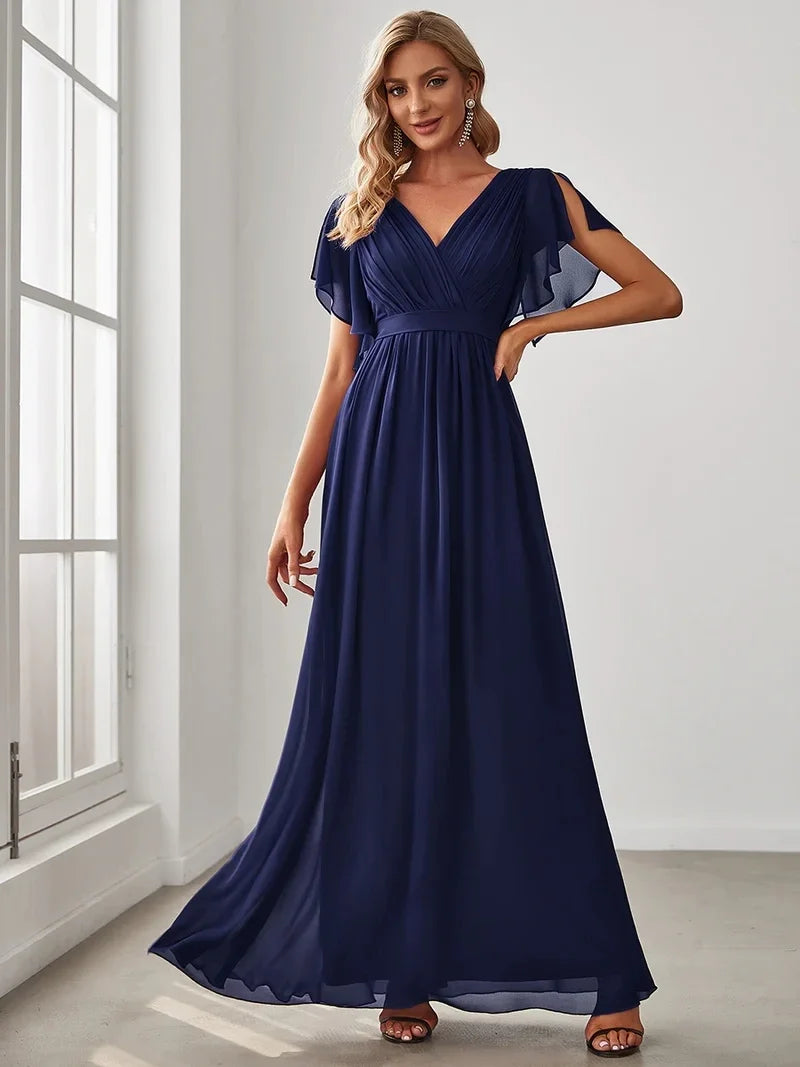 Simone | Robe de soirée classique en chiffon A-line