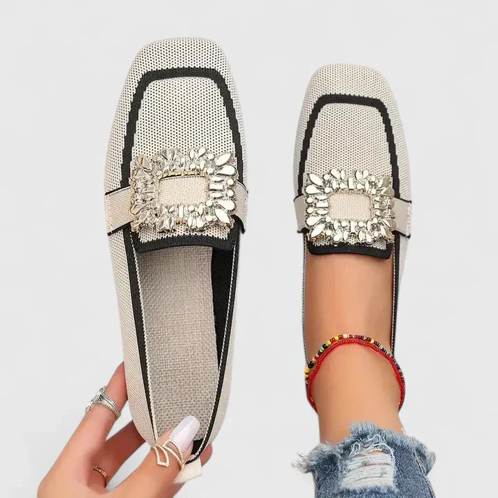 Maylora | Mocassins en maille à boucle bijou