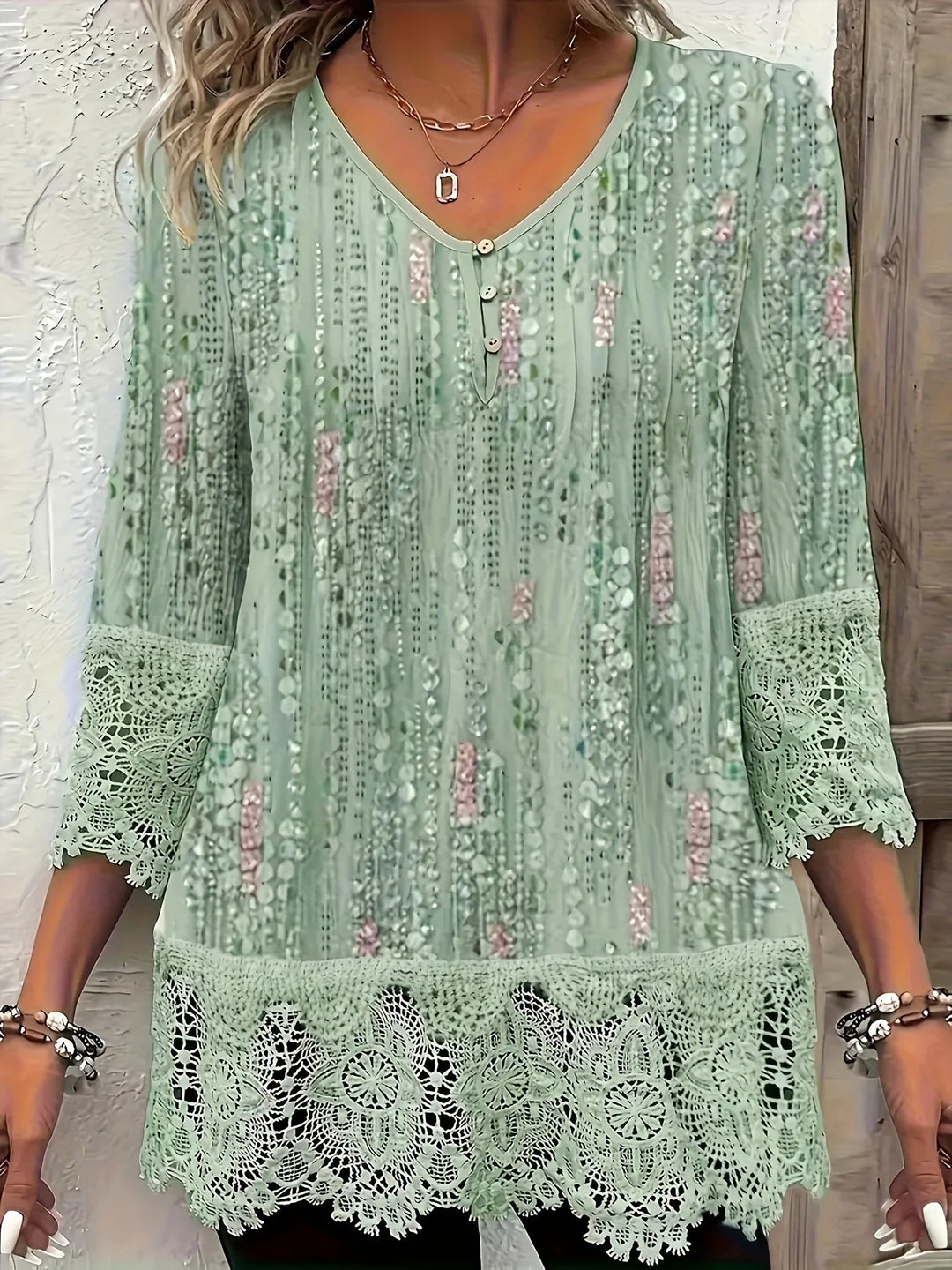 Marianne | Chemise décontractée Boho Chic à manches courtes