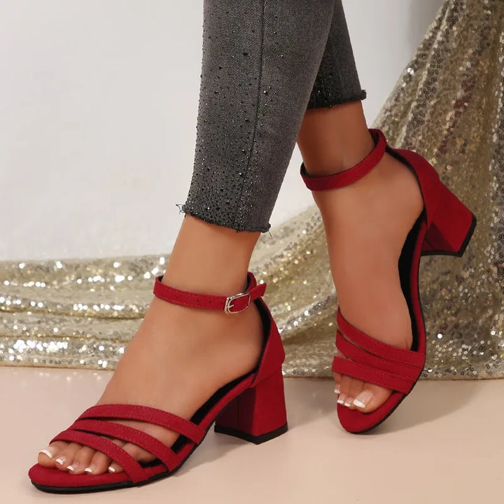 Victoria | Sandales à talon bloc et brides multiples