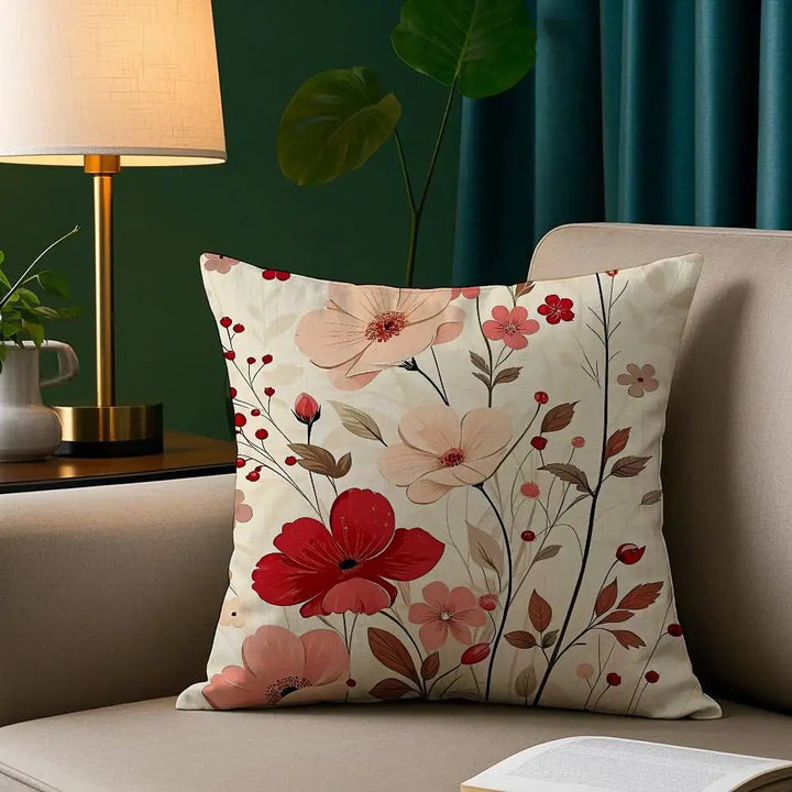 Coussin romantique en fleurs pour la décoration intérieure