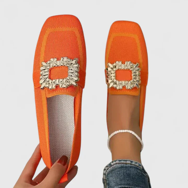 Maylora | Mocassins en maille à boucle bijou