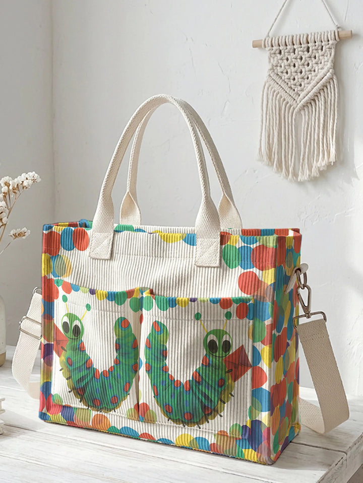 Chenille Gourmande | Sac cabas en velours côtelé