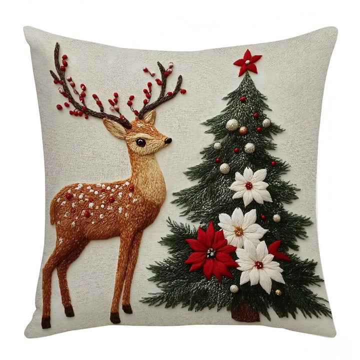 Housse de coussin décorative élégante pour la saison festive et comme cadeau