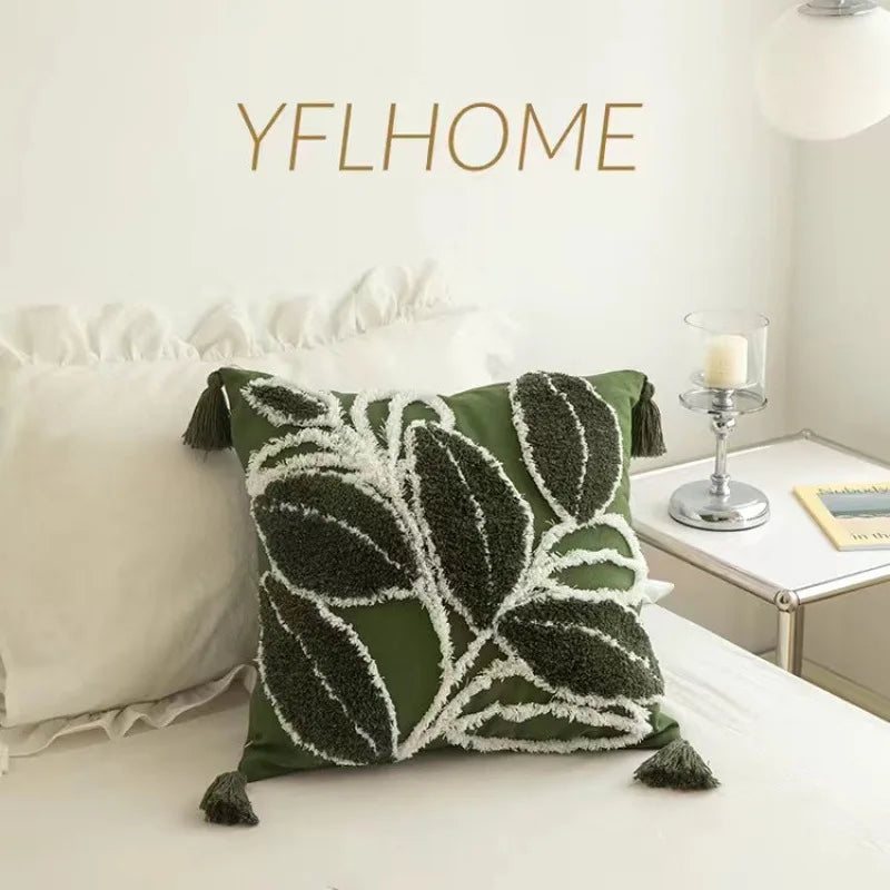 Coussin Bohème Housse de Coussin Géométrie Brodé Pompon Broderie Long Housse de Coussin Salon Canapé Décor Maison Personnalisé