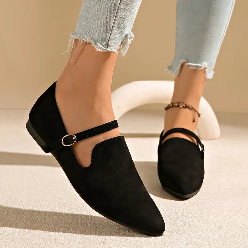 Melodie | Chaussure plate à la mode avec boucle