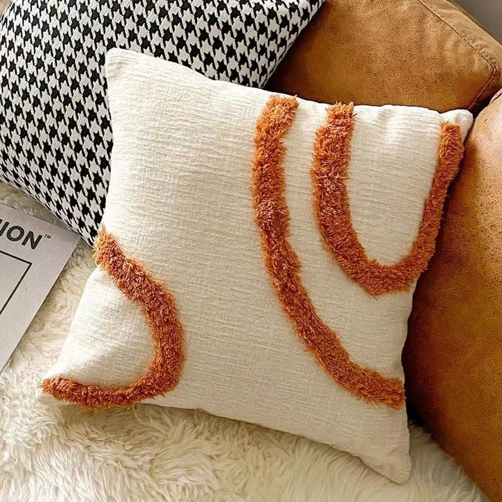 Coussin Bohème Housse de Coussin Géométrie Brodé Pompon Broderie Long Housse de Coussin Salon Canapé Décor Maison Personnalisé