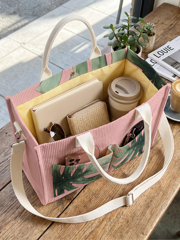 Monstera | Sac cabas en velours côtelé