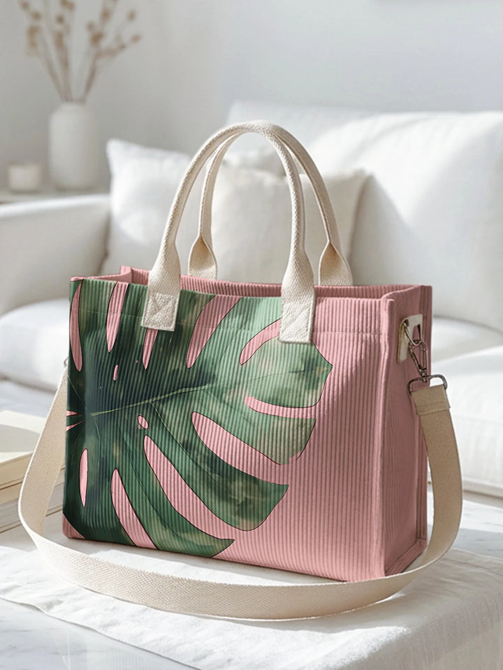 Monstera | Sac cabas en velours côtelé