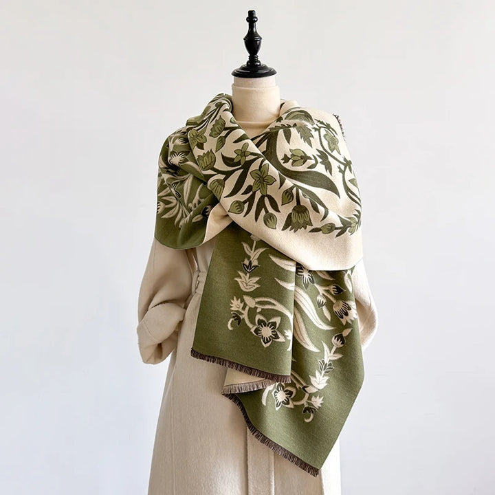Écharpe en cachemire de luxe avec franges