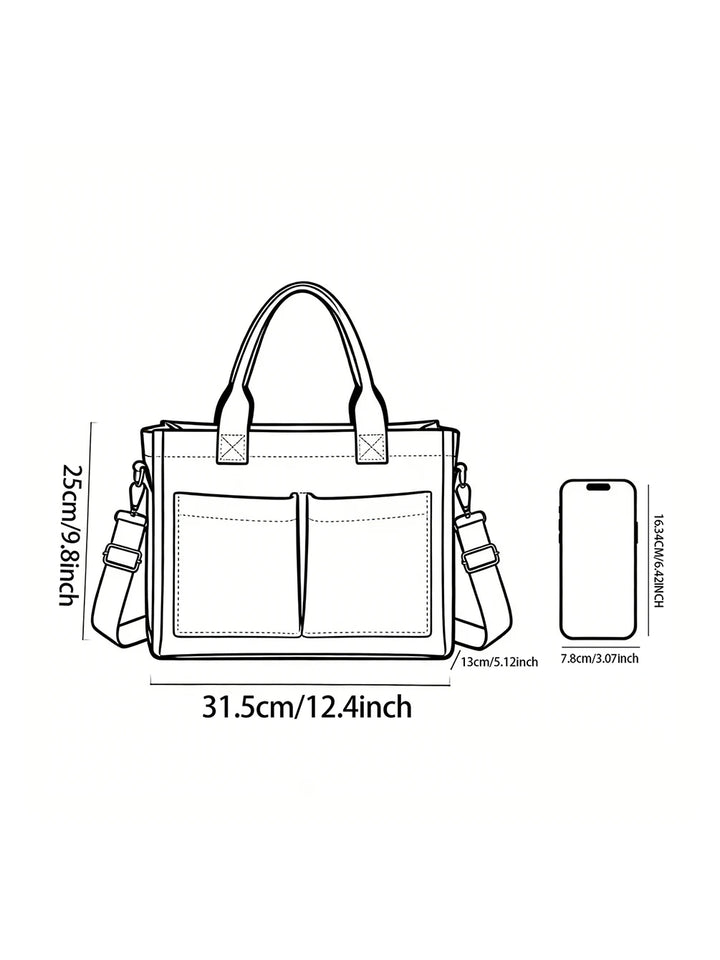 Citron | Sac cabas en velours côtelé