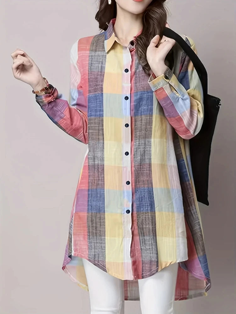 Bobbi pastel à carreaux – portée