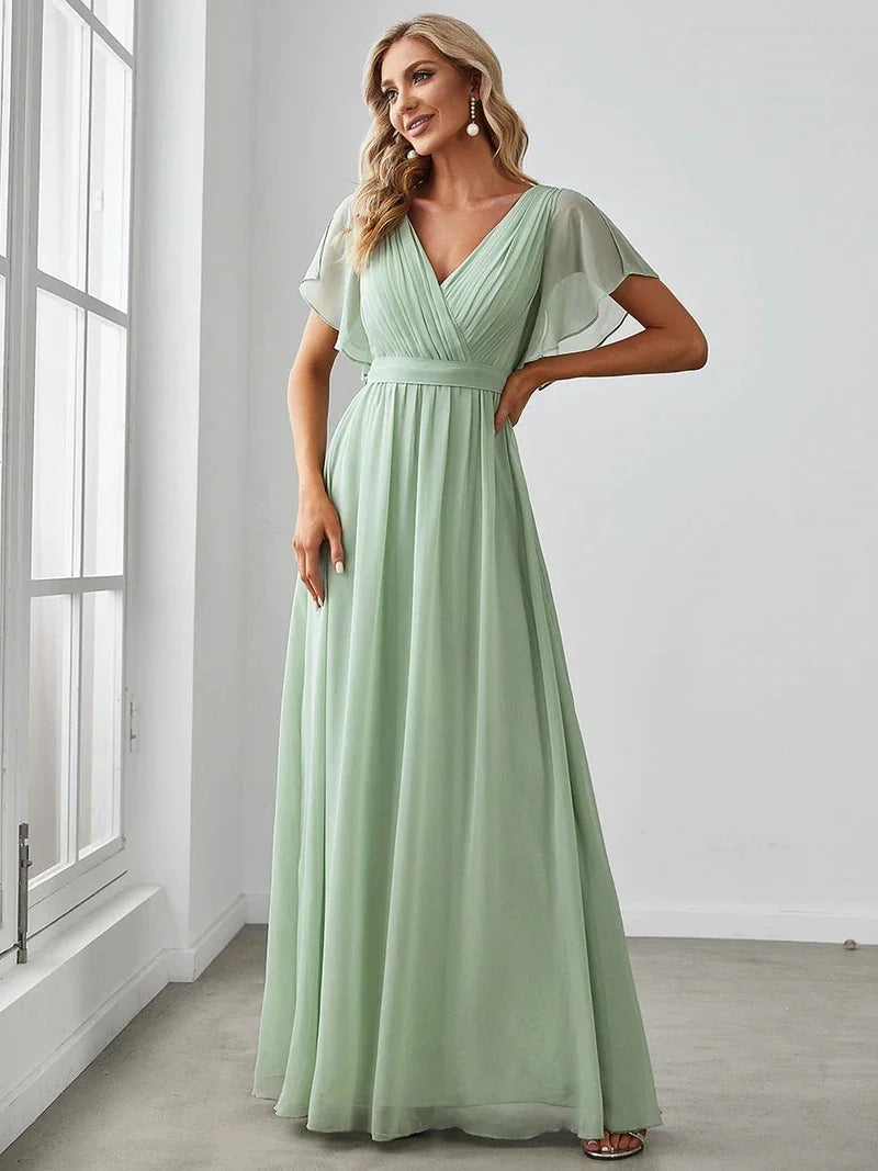 Simone | Robe de soirée classique en chiffon A-line