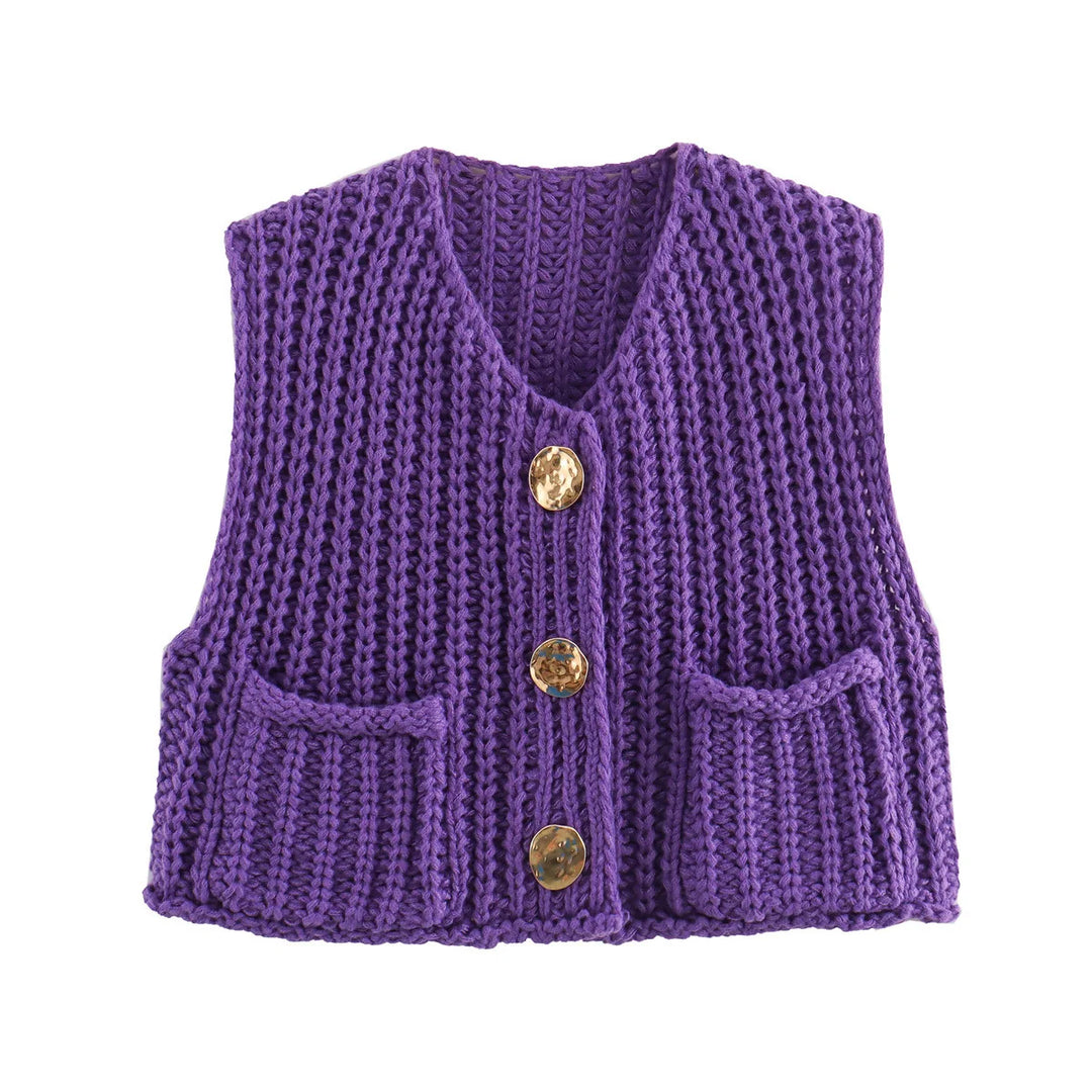 Petra | Gilet en maille avec boutons