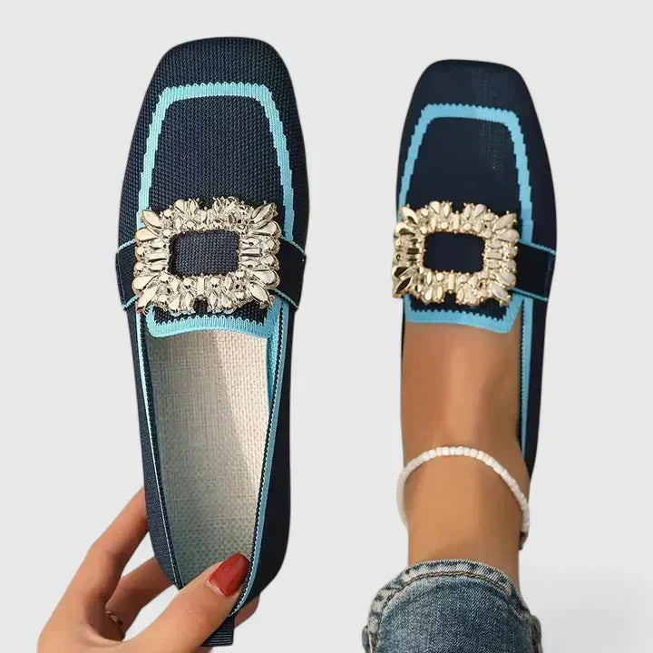 Maylora | Mocassins en maille à boucle bijou
