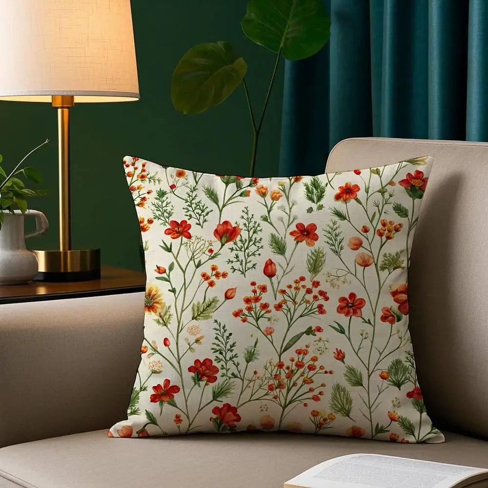 Coussin romantique en fleurs pour la décoration intérieure