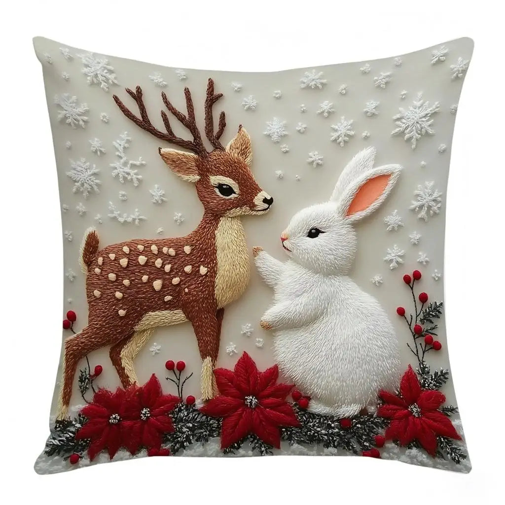 Housse de coussin décorative élégante pour la saison festive et comme cadeau