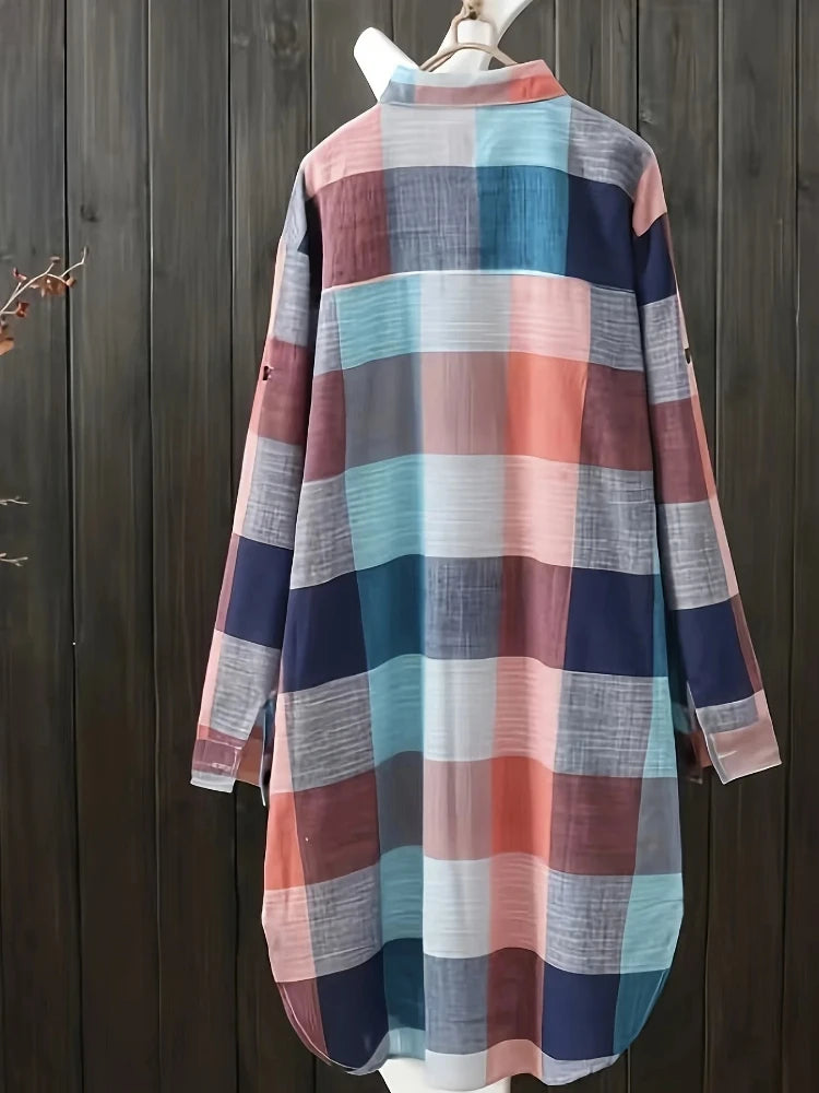 Bobbi multicolore à carreaux – vue de dos