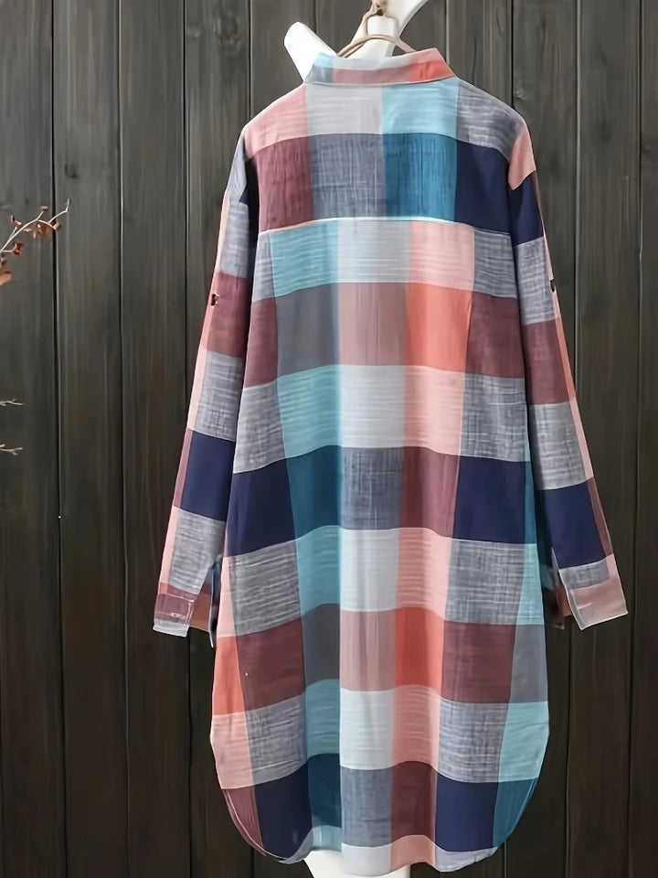 Bobbi multicolore à carreaux – vue de dos