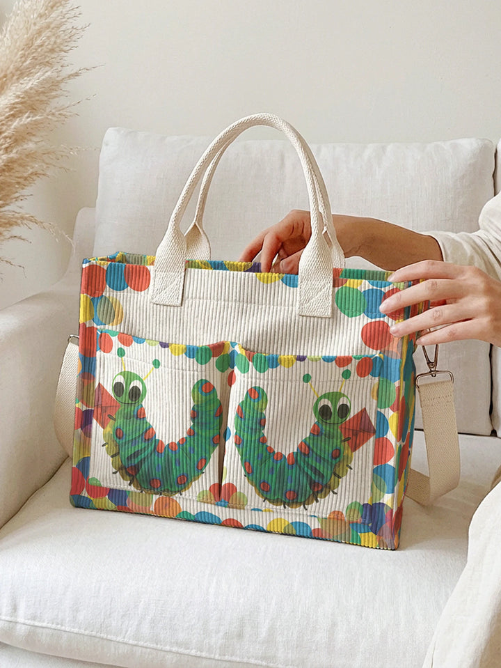 Chenille Gourmande | Sac cabas en velours côtelé