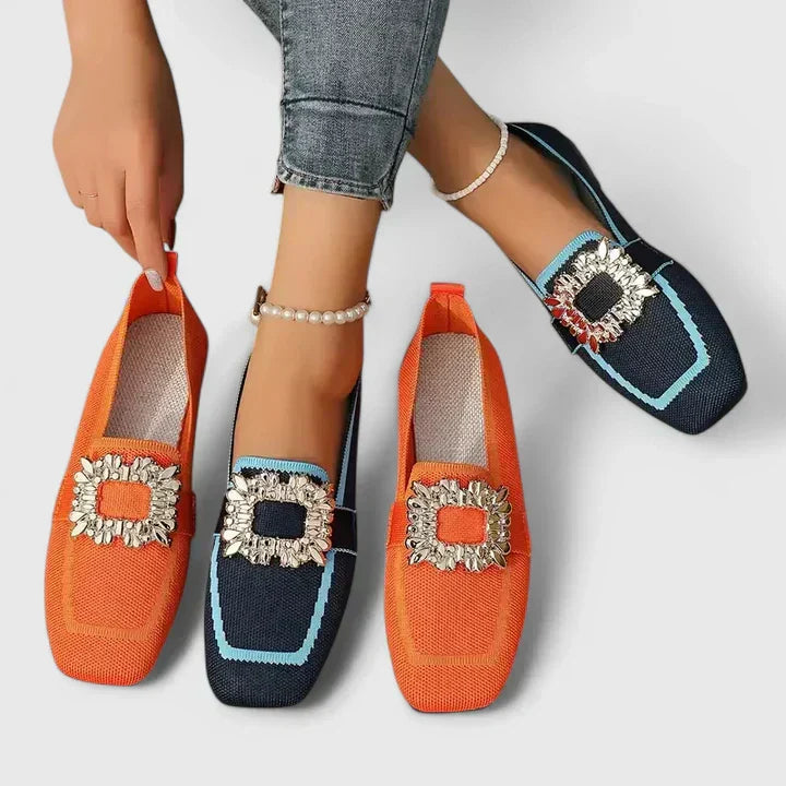 Maylora | Mocassins en maille à boucle bijou