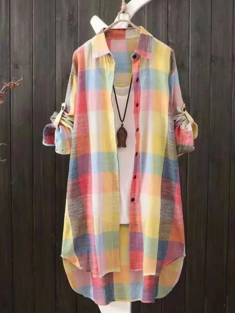 Bobbi pastel à carreaux – détail