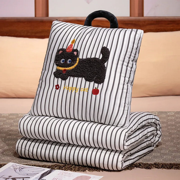 Élodie™ | Plaid-coussin douillet 2-en-1