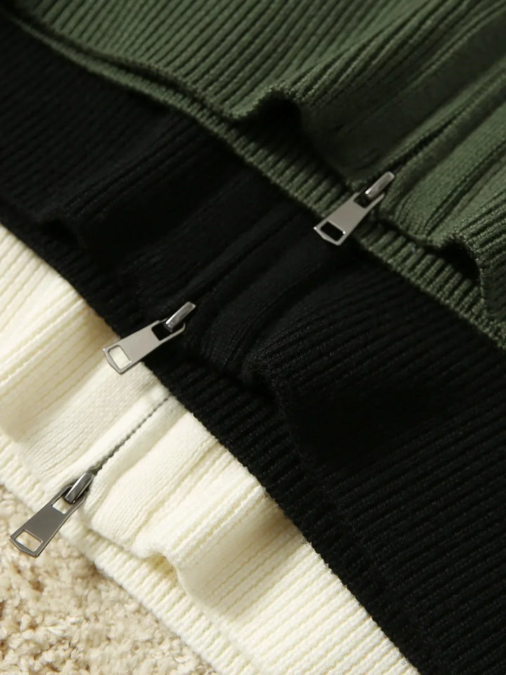 Noemi | Cardigan zippé à col montant